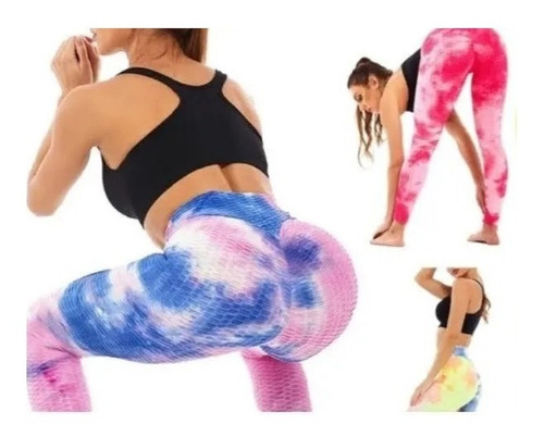 Leggings Lycra Mujer Talla U Scrunch Gym - Deportiva Colores