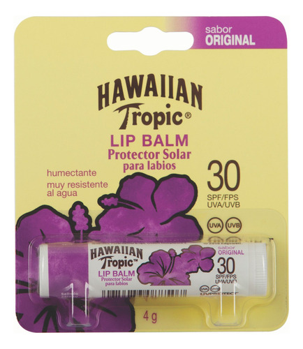 Protector solar  HAWAIIAN TROPIC  Labial Original Coconut 30FPS  en barra