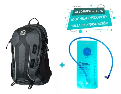 Mochila Trekking 40 Litros + Bolsa De Agua 2lts Hidratacion