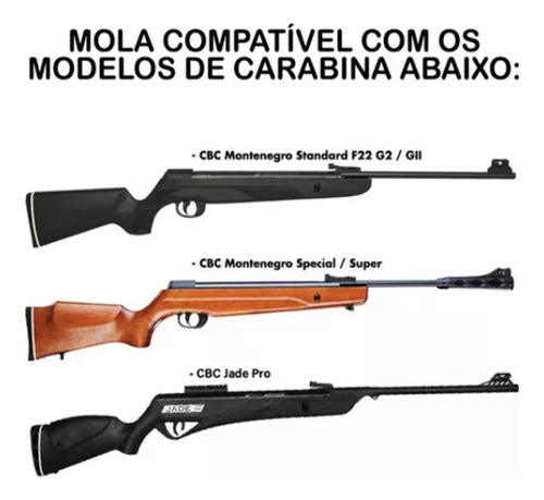 Mola Reposição Carabina Espingarda Pressão Cbc G2 4.5 E 5.5m