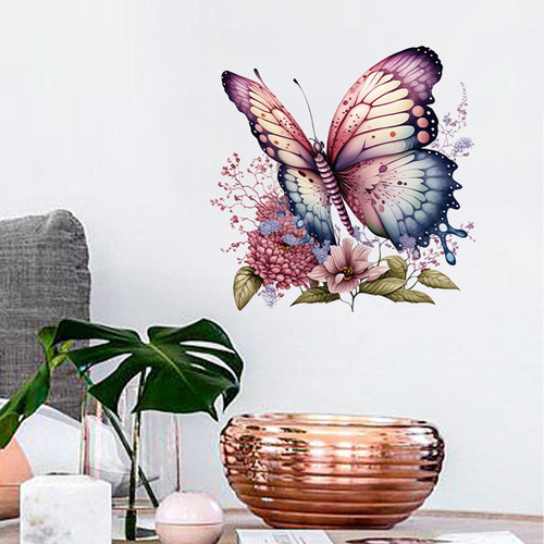 De Calcomanías De Pared De Mariposas Y Flores, De Pared De
