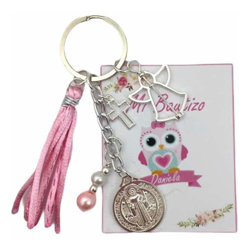 15 Pulsera Recuerdo Llaveros Buho Bautizo Baby Shower Boda