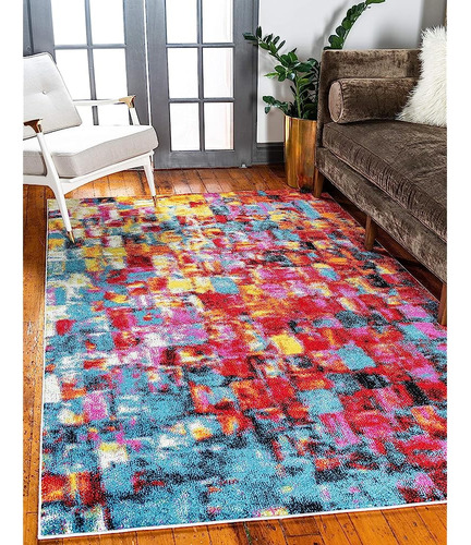 ~? Alfombra Única Loom Lyon Collection Bright Modern Abstrac