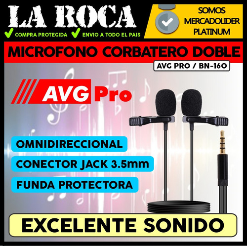 Imagen 3 de 10 de Microfono Doble Corbatero Pc Smartphone Notebook Cuotas