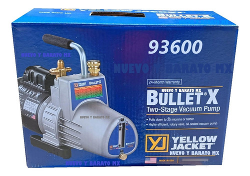 Bomba De Vacío Bullet X 93600 1/2hp Yellow Jacket 7 Cfm 115v