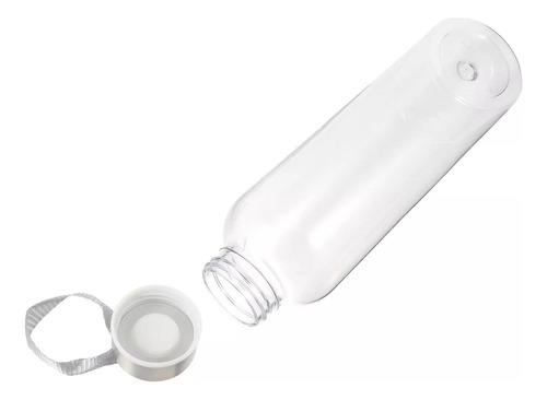- Botella De Agua Portátil De Plástico Transparente De 500