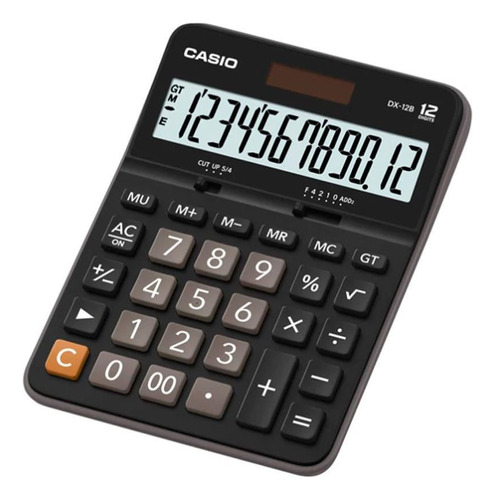 Calculadora De Escritorio Casio Dx-12b Color Negro