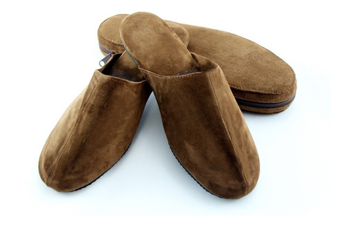 Imagen 1 de 3 de Pantuflas Gamuza Con Estuche (para Regalo Padre O Viaje)