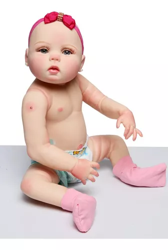 Boneca Bebê Reborn Negra Sophia 52cm Realista - Mundo Kids