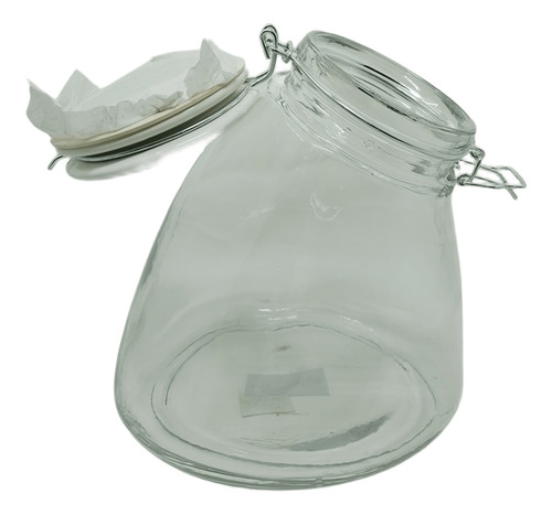 Set De 3 Pz De Tarros De Vidriotorcido Y Tapa 1200ml 936g Transparente