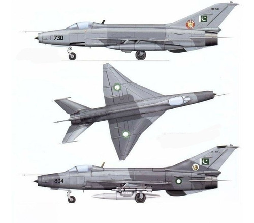Miniatura Diecast 1/100, Caza Chino Chengdu J7 / F7