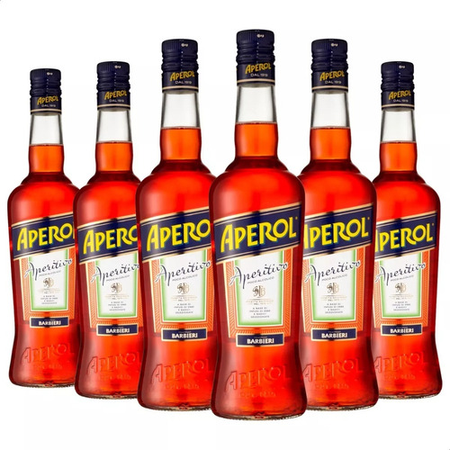 Aperitivo Aperol 750ml Licor Coctel Bebidas Tragos Pack X6