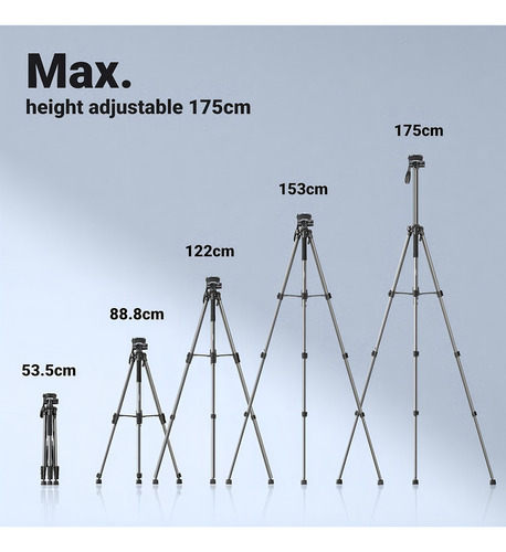 Tripode Tripie Para Camara Soporte De Celular Smarphone Telefono De 175 Cm 360° Ugreen