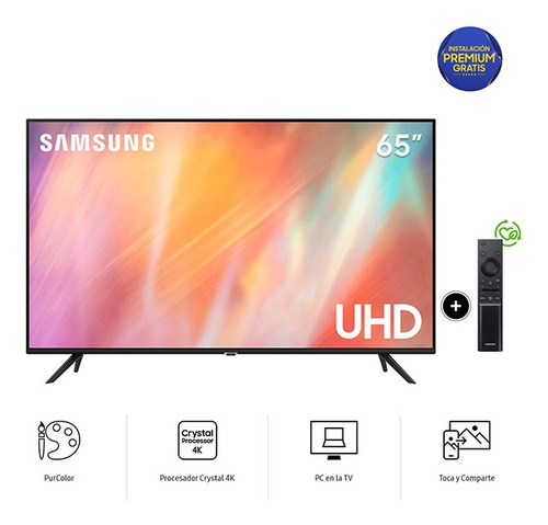 Imagen 1 de 3 de Televisor Samsung Smart Tv 65  Uhd 4k Un65au7090g