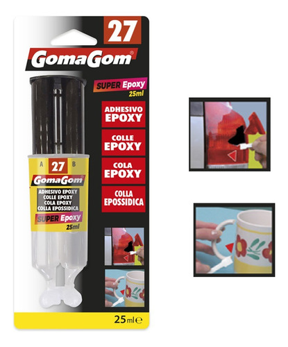 Adhesivo Epoxico 25ml Gomagom N°27 Color Transparente