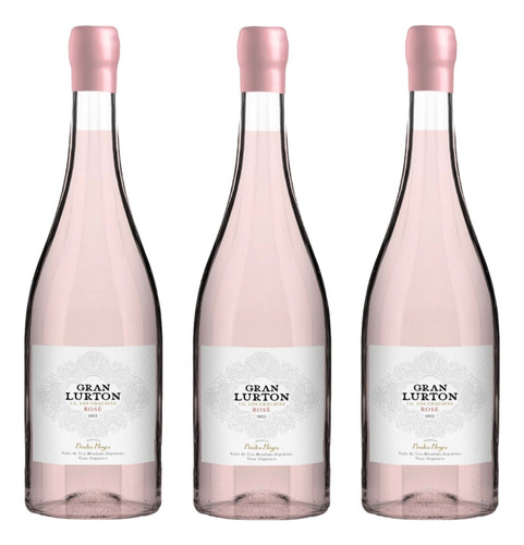 Pack X3 Gran Lurton Rose - Vino Rosado Valle De Uco Organico
