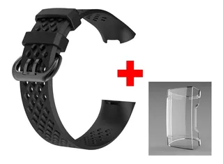 Correa Compatible Fitbit Charge 3 Transpirable + Protector