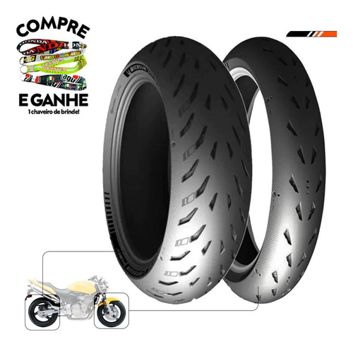 Par Pneu Cb Hornet 600 120-70-17 + 180-55-17 Power5 Michelin