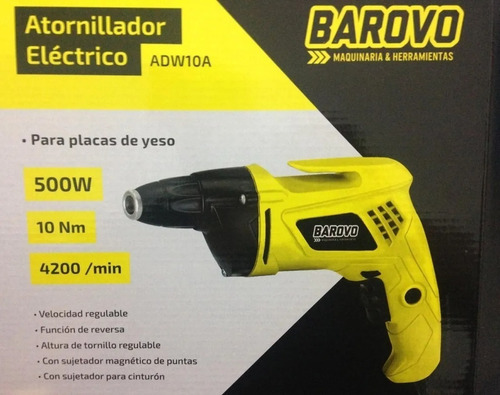 Imagen 2 de 4 de Atornillador Eléctrico Placa Yeso 500w Barovo Veloc Variable