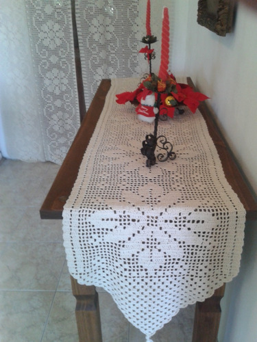 Caminero De Hilo En Crochet Navidad