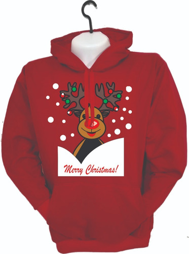 Buzos Busos Hoodie Navideño Reno Bolas Navidad  M3