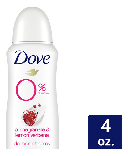 Desodorante Dove  4 Onzas En Spray Libre De Aluminio  Con