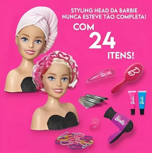 Bonecas - Busto Boneca Barbie Styling Head Faces - Maquiagem e Cabelo -  1265 Pupee