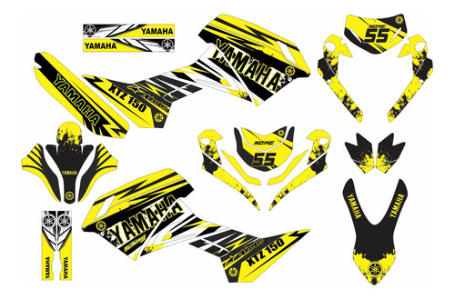 Kit Adesivos Moto Cross Trilha Xtz Crosser 150 Grafico