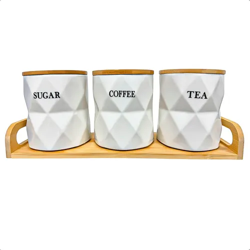 comprar Set 3 Contenedores Hermeticos Frascos Hermeticos Ceramica