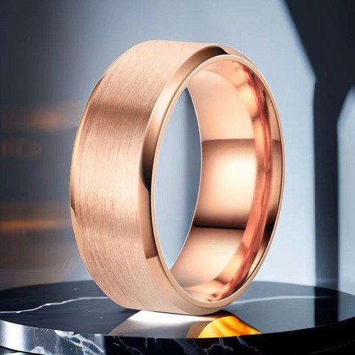 Anillo Titanio Acero Inoxidable 8mm Hombre Mujer Moda