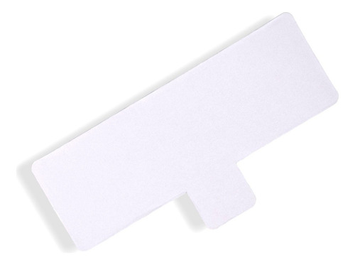 Base Rectangular Pestaña Plastificado Ppm Blanco Mate (200u)