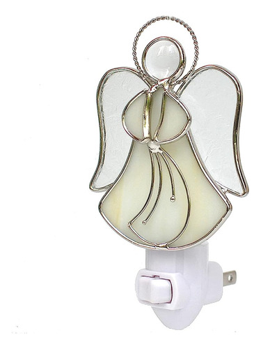 Coowind Vidriera Angel Night Light Decorativo Accent Lite Wa