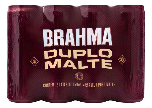 Cerveja Duplo Malte lata 350ml 12 unidades Brahma