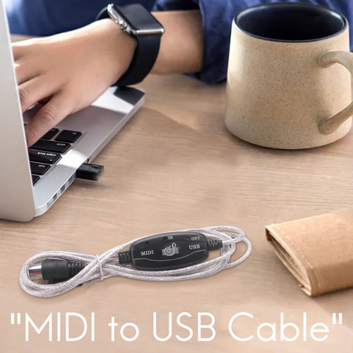 Conector Convertidor De Cable Midi A Usb Para Pc A Sintetiza