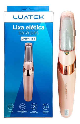 Lixa De Pe Elétrica Com Bateria Recarregavel Portátil
