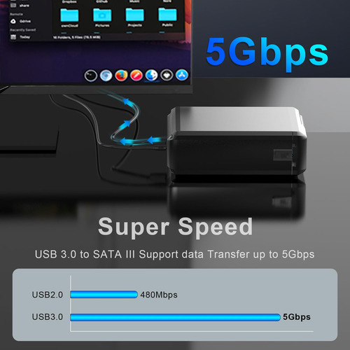 Godo Caja Externa Raid 3.5 Doble Bahía Usb 3.0