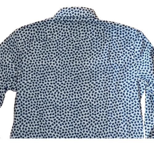 Camisa Boss Floreada Lino / Algodón Chica 15 - Casual Fit !!