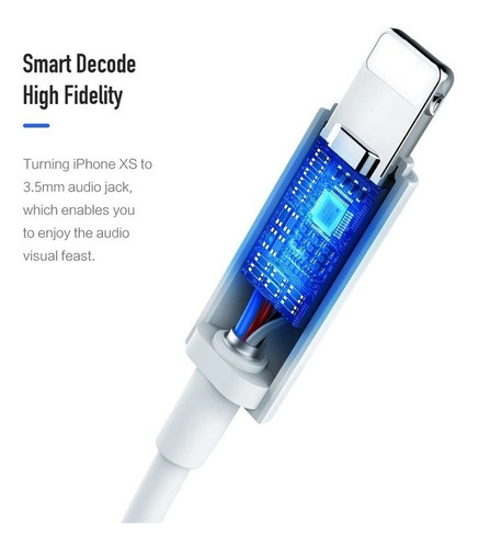 Adaptador Para Fone De Ouvido iPhone X Xs Xr 8 7 Fone P2 Lightning Rock Original