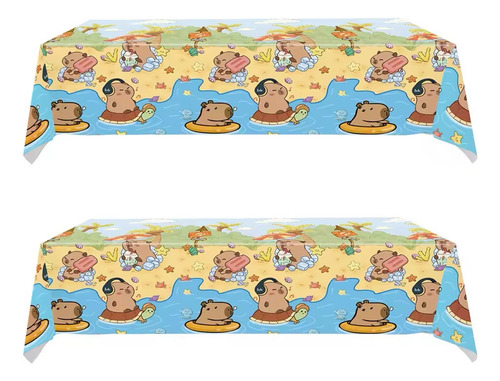 Mantel Capibara Fiesta Mantel Capybara Fiestas Capibara 1pz Multicolor Capibaras Mantel Capibara Fiestas