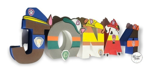 Letras 3d Patrulla Canina Paw Patrol