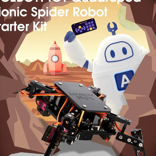 Kit Robô Avançado Quadrúpede Aranha Tutoriais Wifi App Nfe