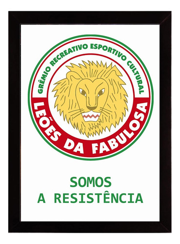 Torcida Leões Da Fabulosa, Quadro Com Moldura 33x24cm