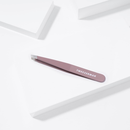 Pinça Tweezerman Slant Purple Wisteria Em Aço Inoxidável