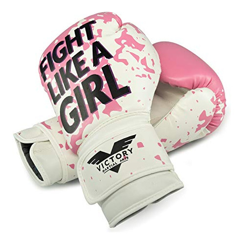 Guantes De Boxeo/cardio Kickboxing Para Mujeres (8 Oz, Fight