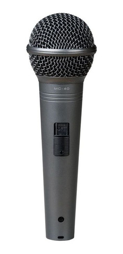 Microfone Com Fio Mão Dinâmico Unidirecional Mc-40 - Vokal
