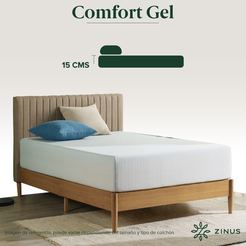 Zinus | Colchón Individual Memory Foam 15 Cm Sueño Fresco