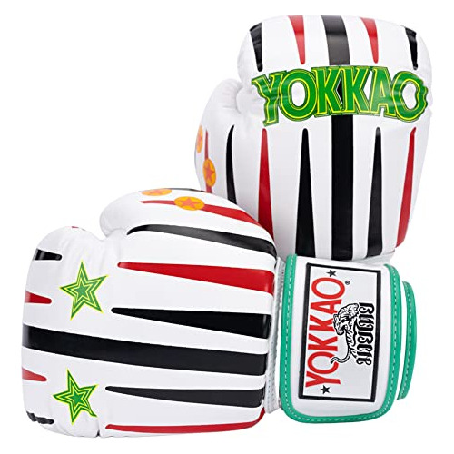 Guantes De Boxeo Yokkao Muay Thai Redgammon - Blanco - 10oz