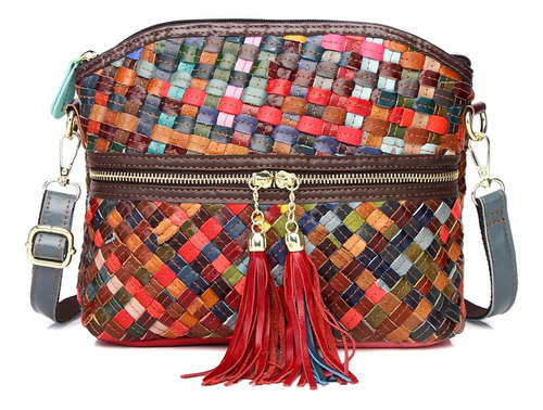 Eysee Bandolera Para Mujer Multicolor, Bolso De Piel Moneder