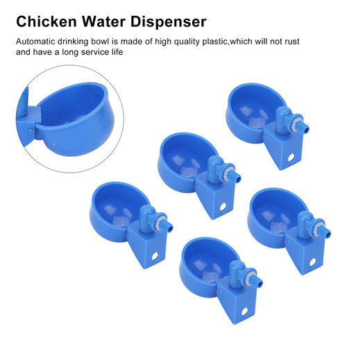 . 5 Vasos De Agua Automáticos Para Pollo, Plástico Pp, Para