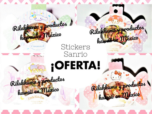 Oferta 4 Paquetes De Stickers De Hello Kitty My Melody...